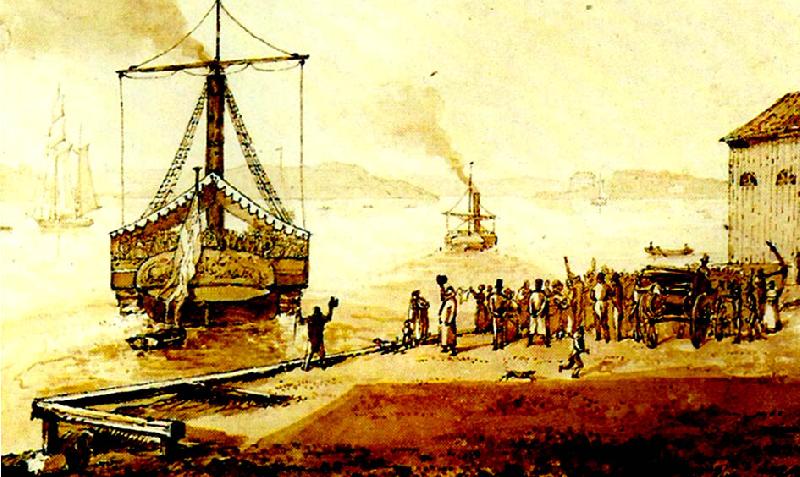 alexander wetterling angfartygen avresa fran riddarholmen oil painting image